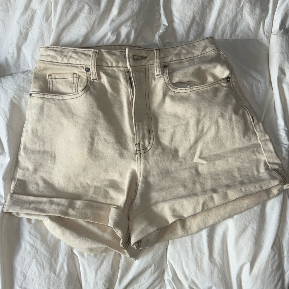 Tan Jean shorts